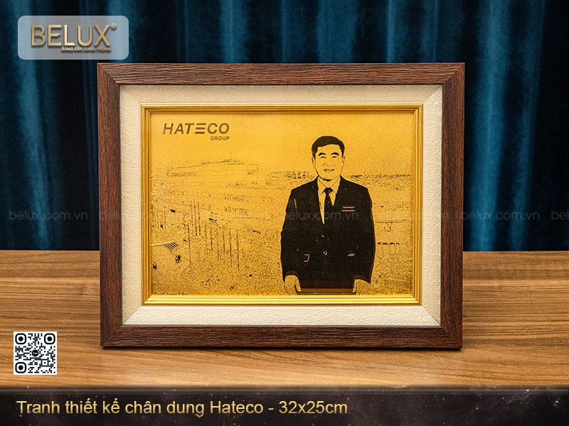 Tranh thiết kế chân dung Hateco mạ vàng kt 32x25cm&nbsp;
